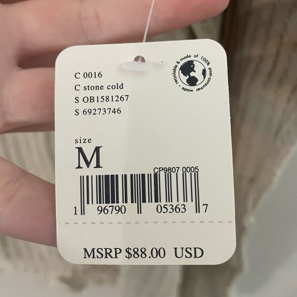 Free People Juicy Long Sleeve Waffle Weave Split Back top versatile - Picture 6 of 7